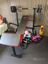 Panca pesi con portabilanciere