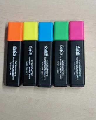 Set 5 Evidenziatori Buffetti Superfluorescenti - N
