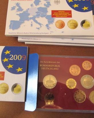 Serie divisionali Germania proof e fdc 5 zecche