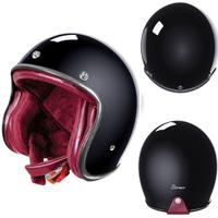 CASCO JET MOTO CAFE RACER STORMER LUCIDO VINTAGE