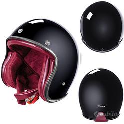 CASCO JET MOTO CAFE RACER STORMER LUCIDO VINTAGE