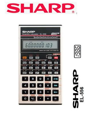 Calcolatrice scientifica vintage '80 Sharp EL-556