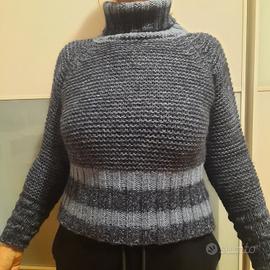 maglione righe blu/grigir