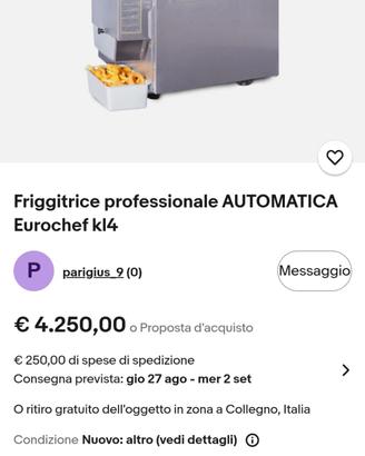 friggitrice professionale eurochef kL4 
