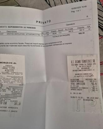 Ventilatore caldaia