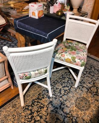 n.2 sedie McGuire in rattan laccate 