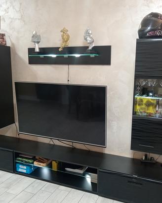 parete soggiorno con led
