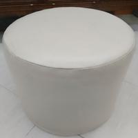 Pouf pelle avorio diametro 50cm