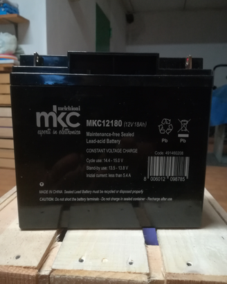 Batteria per impianto di allarme