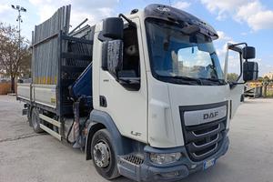Daf LF 120 quintali gru e cassone fisso 