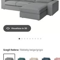 divano Kivik Ikea 3 posti con chaise longue 