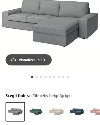divano Kivik Ikea 3 posti con chaise longue 