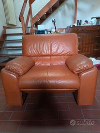 poltrona in pelle vintage 