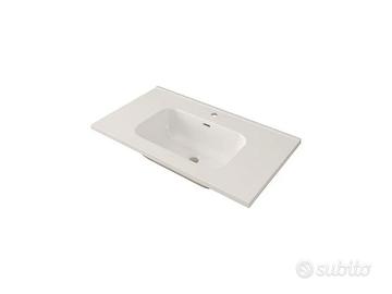 Lavabo 81x46 cm Vasca Centrale in Ceramica lucida