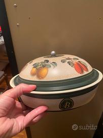 Zuppiera/ porta vivande/ torta Scatola in latta