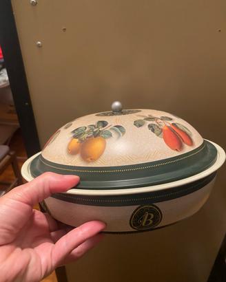 Zuppiera/ porta vivande/ torta Scatola in latta