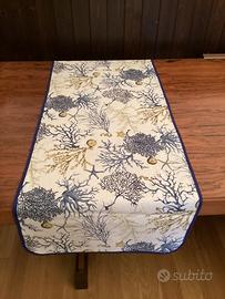 Runner fantasia marina bordati in blu