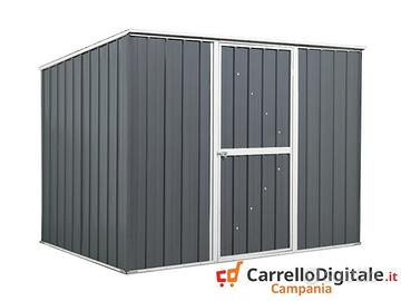 Casetta box giardino Acciaio 260x185 grigio scuro