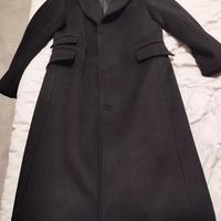 Cappotto classico lungo slim in lana da uomo