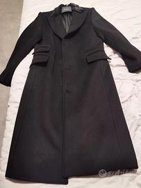 Cappotto classico lungo slim in lana da uomo