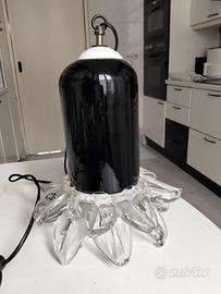 lampada anni 70 in vetro di Murano Leucos