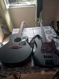 Chitarra folk ibanez con equal. -basso thomann