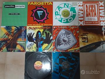 Lotto di 10 dischi mix vinili musica dance anni 90