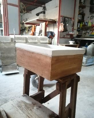 Lavabo da giardino in cemento 
