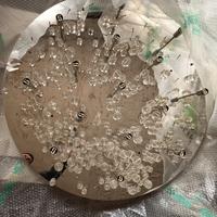 Lampadario a gocce di pioggia in vetro 