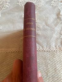 Libro antico - leggi e decreti 1920