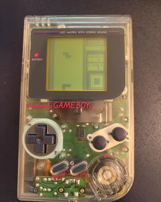 Nintendo Game Boy trasparente con scatola