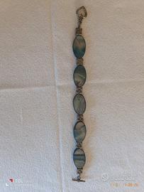 Bracciale Vintage in Metallo Brunito e Pietre