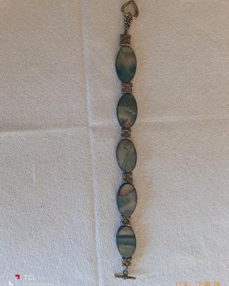 Bracciale Vintage in Metallo Brunito e Pietre