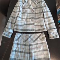 Completo giacca e gonna in lana, taglia 42