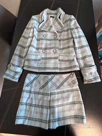 Completo giacca e gonna in lana, taglia 42