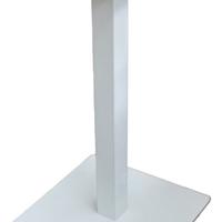 5 Basi - Tavolo Alto in Acciaio Bianco