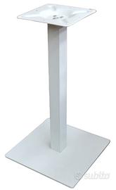 5 Basi - Tavolo Alto in Acciaio Bianco