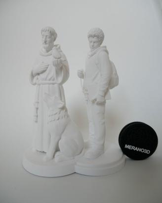 Riproduzione San Francesco, San Carlo Acutis 15 cm