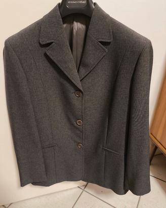 Tailleur grigio giacca e gonna tg 44