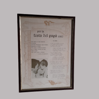 Cornice decorativa per la Festa del Papà del 1982.