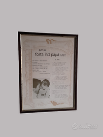 Cornice decorativa per la Festa del Papà del 1982.