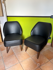 POLTRONE DANESI PELLE NERA