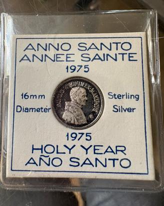 Medaglietta argento Anno Santo 1975