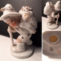 Porcellana - Bimbo con gerla - Marchio N