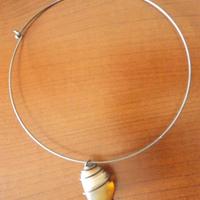 Collana rigida con Pietra marrone