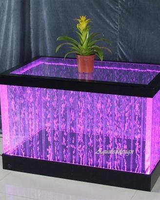 Tavolo con bolle illuminazione multicolore acqua