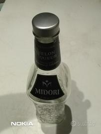 BOTTIGLIA LIQUORE AL MELONE MIDORI VUOTA DA COLLEZ