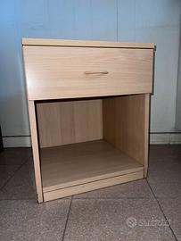 Comodino mobiletto 1 cassetto e 1 ripiano