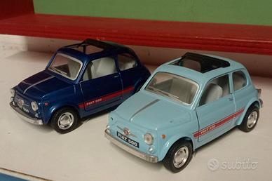 Coppia di modellini Fiat 500 scala 1:24 Kinsmart