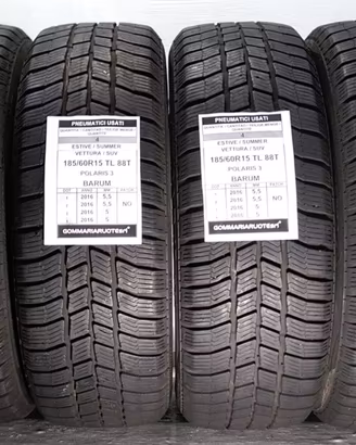 4 PNEUMATICI USATI 185/60R15 88T POLARIS 3 BARUM G